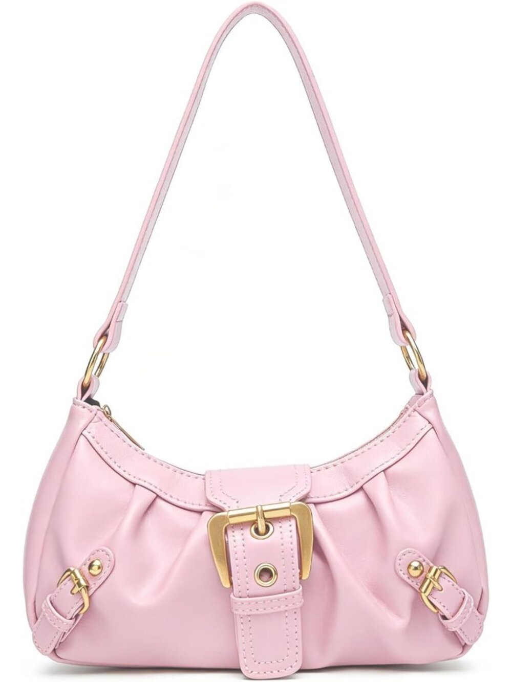 Trendy Y2K Small Shoulder Bag, Odorless PU Leather Hobo Purse, Goth Punk